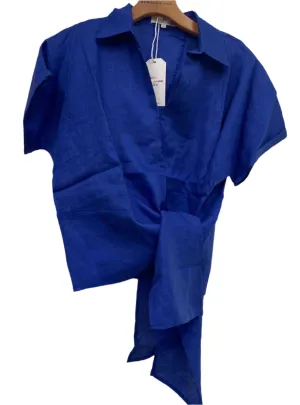 Baker Linen Shirt Cobalt Blue