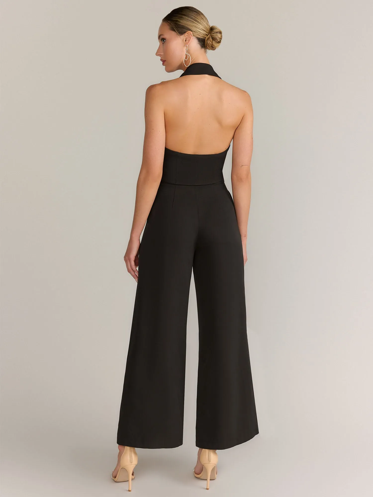 Do   Be Sleeveless Vest Combo Open Back Jumpsuit - Brands We Love