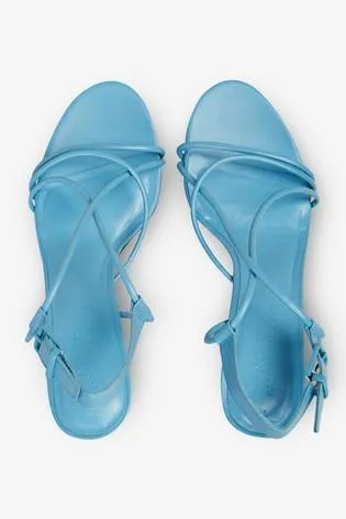 Next Blue Strappy Womens Sandals