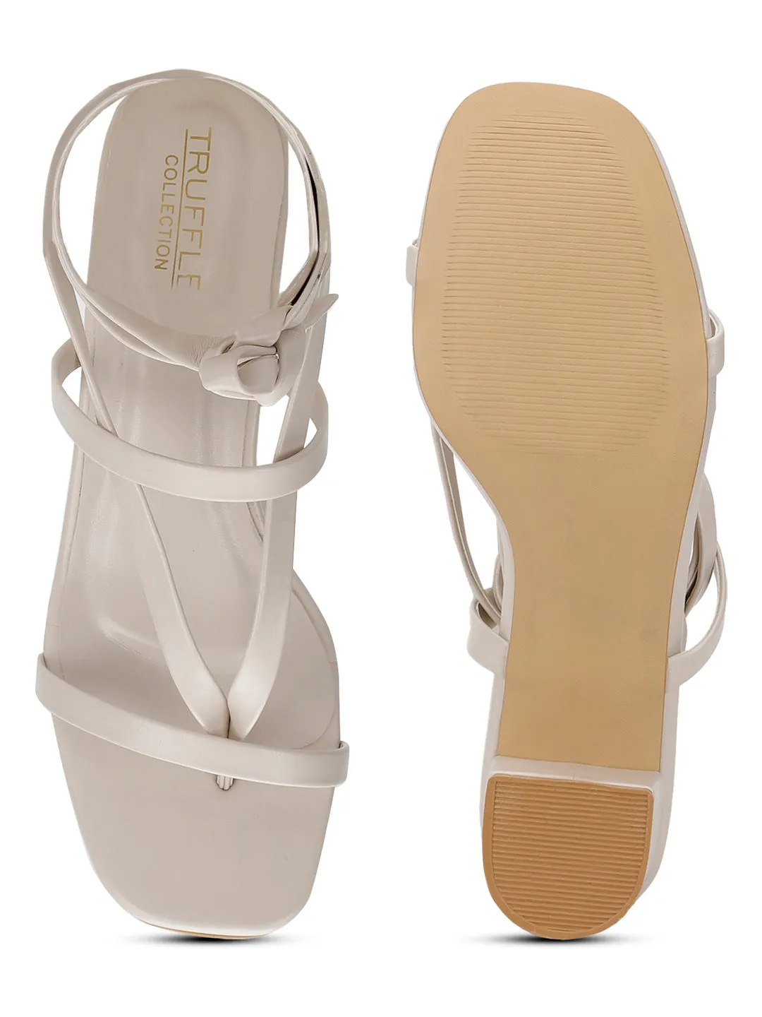 Nude PU Lace-Up Block Sandals (TC-SLC-CR024-NUD)