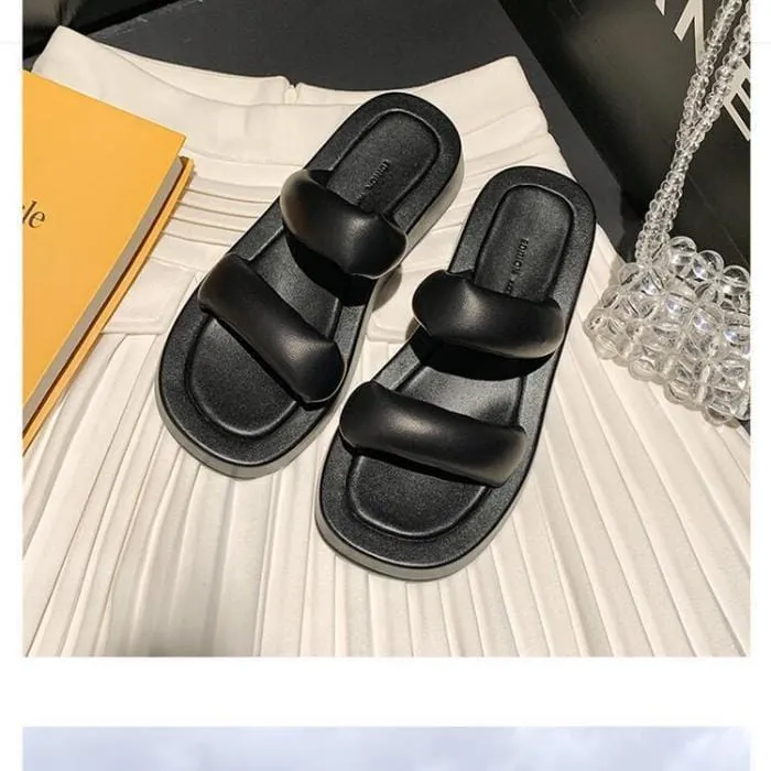Puffy Dual Vamp Slide Sandals