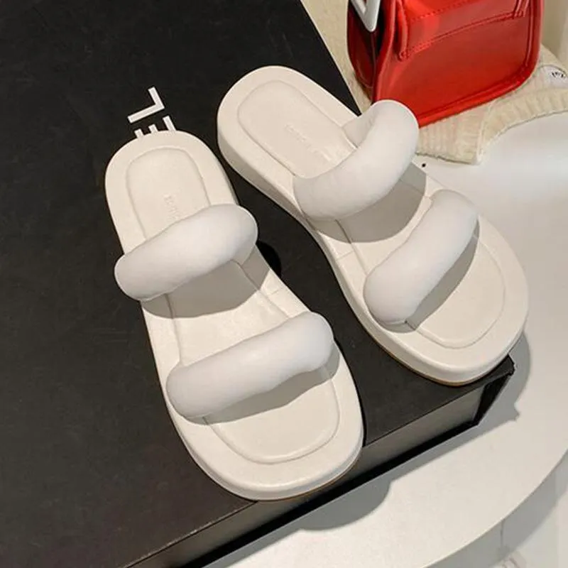 Puffy Dual Vamp Slide Sandals