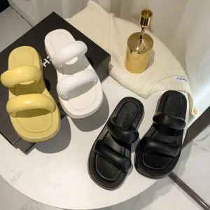 Puffy Dual Vamp Slide Sandals