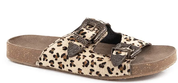 Roper Women's Desiree Leopard Leather Sandals 0607-3220