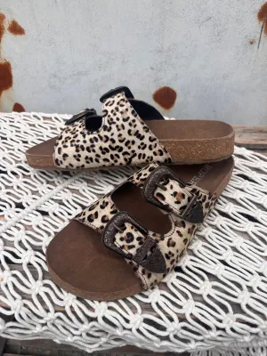 Roper Women's Desiree Leopard Leather Sandals 0607-3220