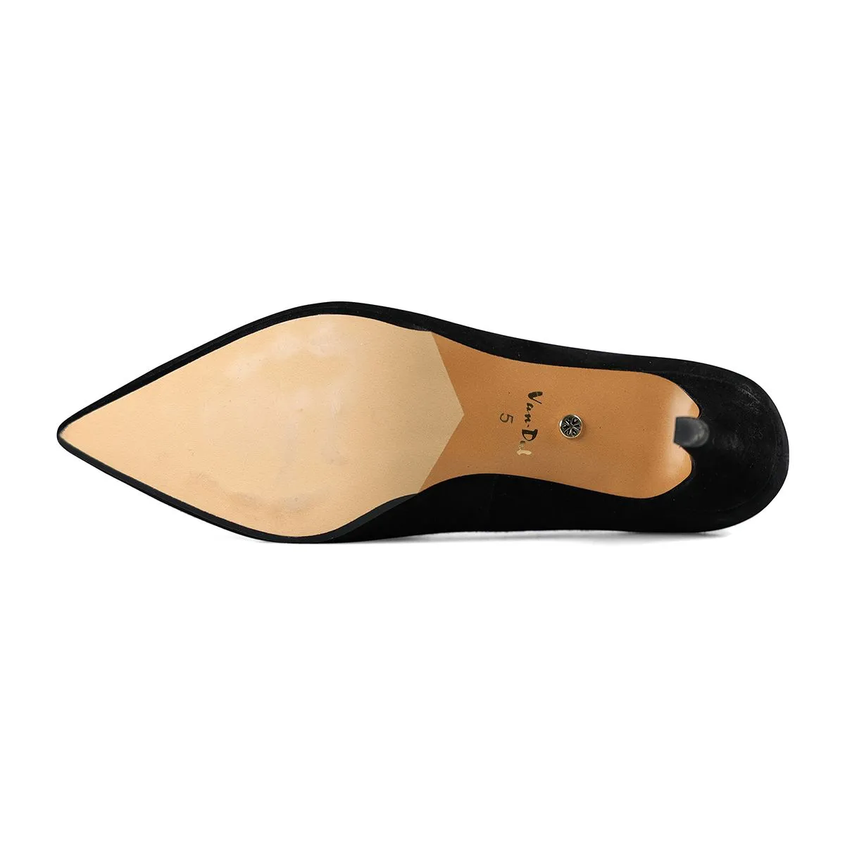Van Dal Stella 3501 1002 Ladies Black Suede Slip On Heels