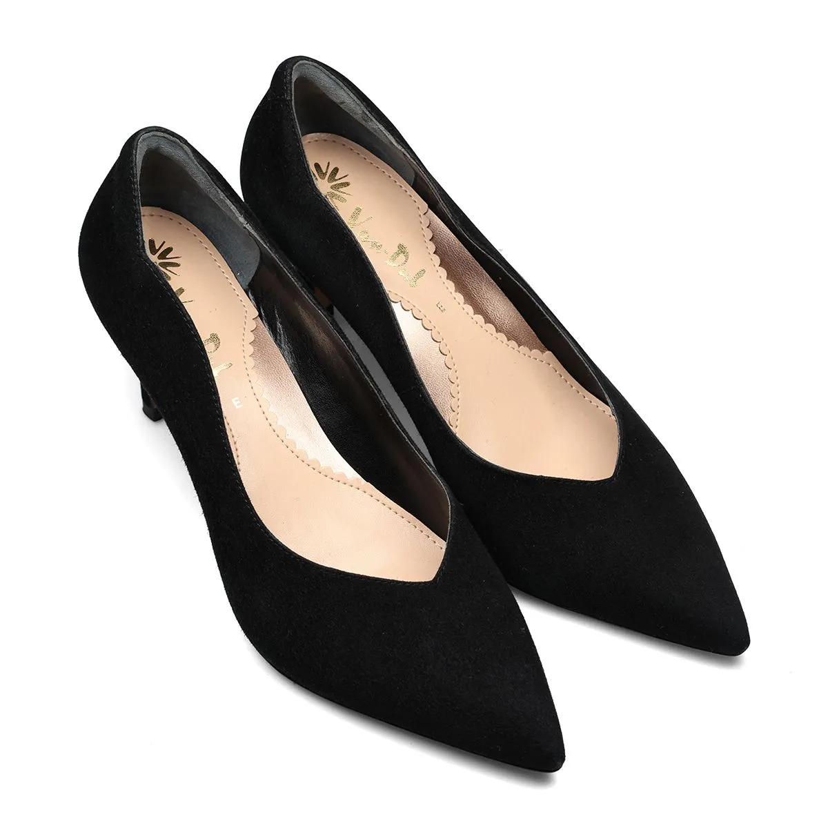 Van Dal Stella 3501 1002 Ladies Black Suede Slip On Heels