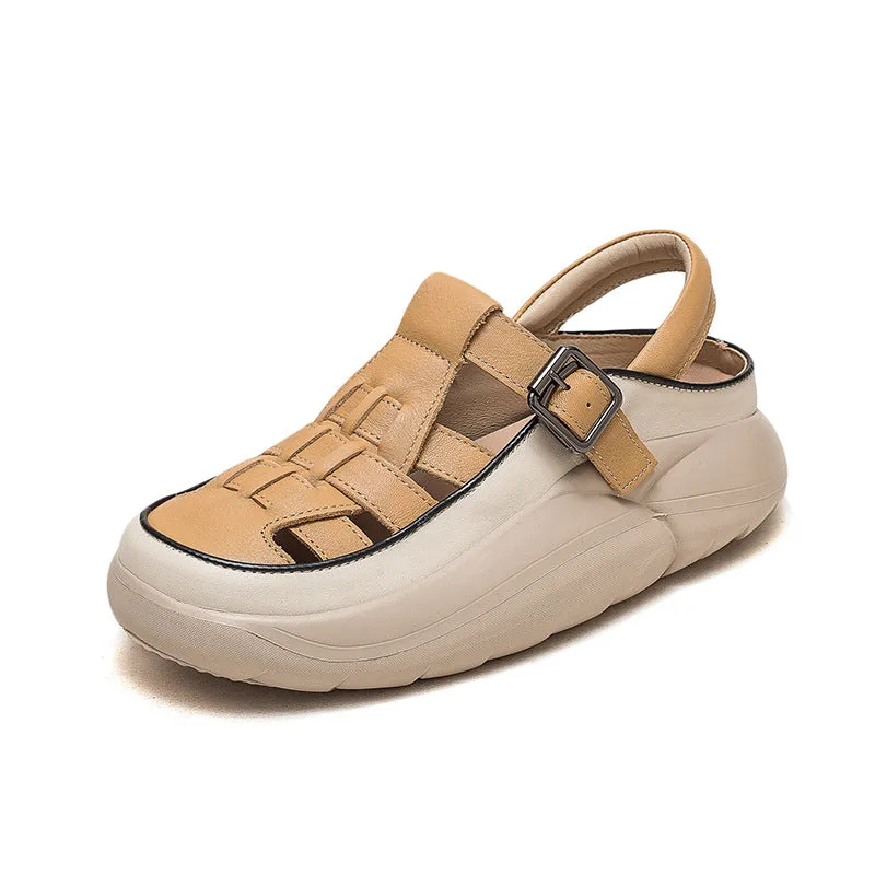 Women Handcraft Plaited Leather Soft Summer Sandals